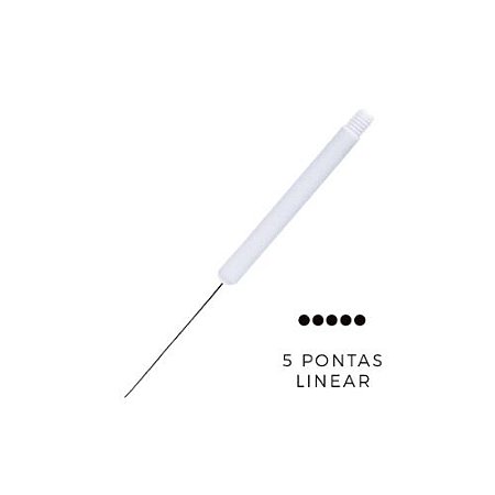 Agulha Rosca 5 Pontas Linear Dermomag 10 Unidades