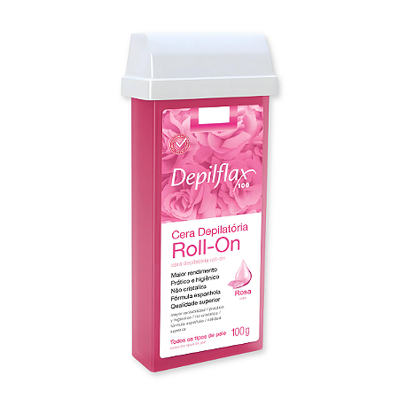 Cera Roll-on Rosa 100g Depilflax