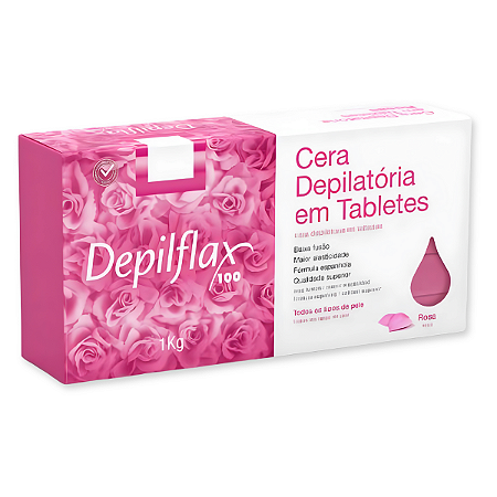 Cera Quente Rosa em Tabletes 1kg Depilflax
