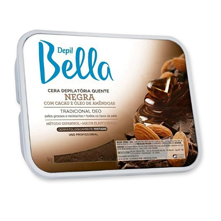 Cera Depilatória em Barra Negra 1kg Depil Bella