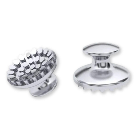 Botão Lingual Metal Base Concava 10 Unidades