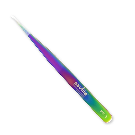 Pinça Para Alongamento de Cílios Navina Reta Furtacor Ref. C52