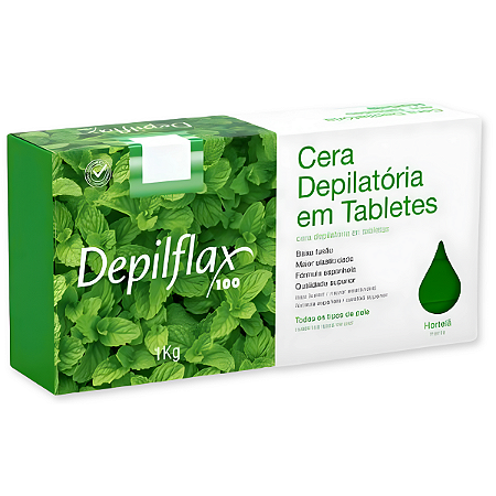 Cera Quente Hortelã em Tabletes 1kg Depilflax