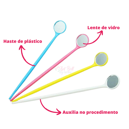 Espelho Plástico Para Alongamento de Cílios Cores Variadas