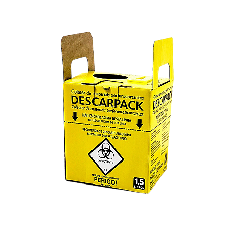 Caixa Coletora Perfuro Cortante 1,5 Litros Descarpack
