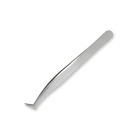 Pinça Para Alongamento de Cílios Prata Ref. C62