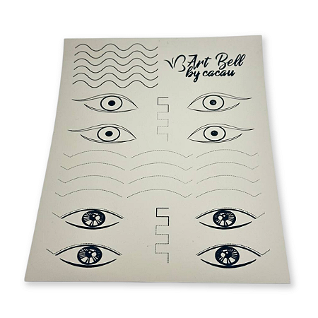 Pele Sintética Desenho Olhos Preto Art Bell By Cacau