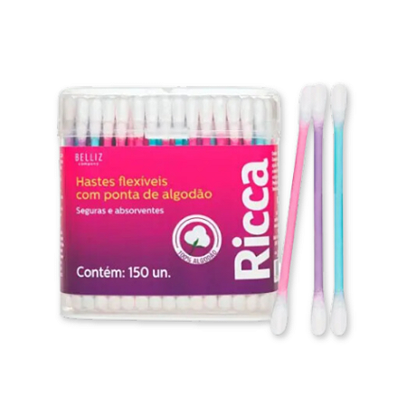 Hastes Flexíveis Ricca 150 Unidades