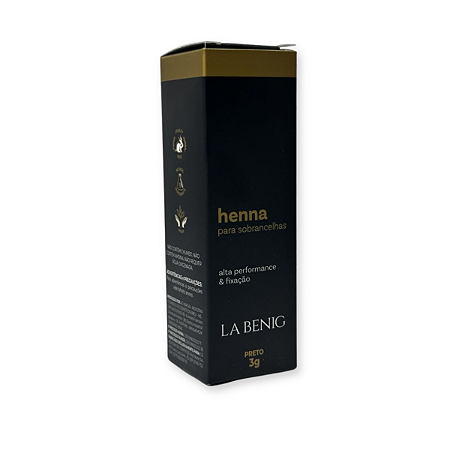 Kit Henna La Benig Preto 3g