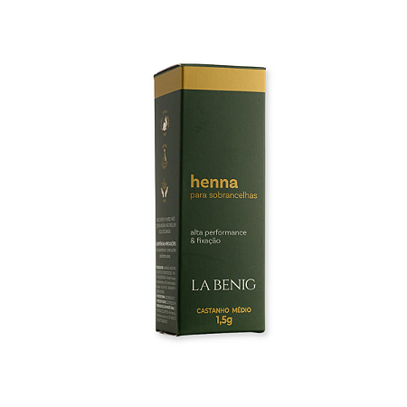 Kit Henna La Benig Castanho Médio 1,5g