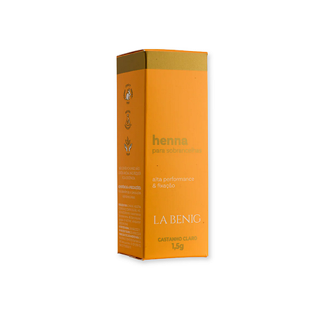 Kit Henna La Benig Castanho Claro 1,5g