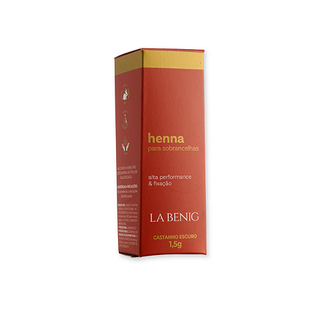 Kit Henna La Benig Castanho Escuro 1,5g