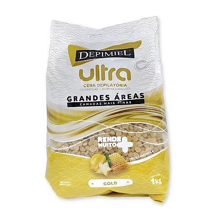 Cera Depilatória em Pérola Ultra Gold 1kg Depimiel