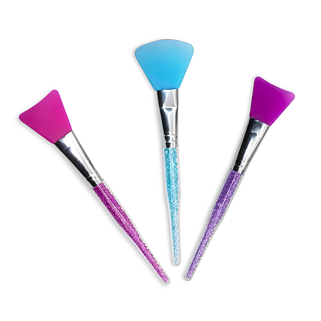 Pincel Espátula Facial de Silicone Com Glitter