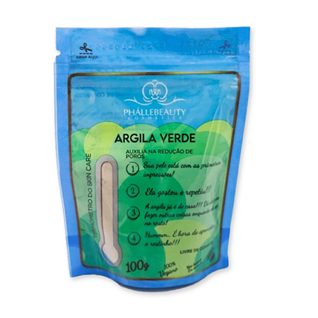 Argila Verde 100g Phállebeauty Cosmetics