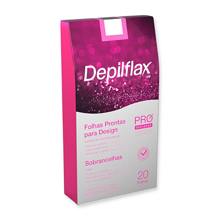Folhas Prontas Para Design de Sobrancelhas Rosa 20 Unidades Depilflax