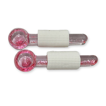 Esfera De Cromoterapia Rosa Pequena Com Glitter Beauty Crystal Ball