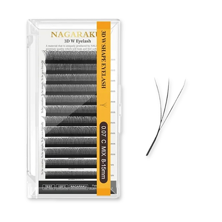 Cílios Nagaraku 3D W Volume Egípcio Estojo Mix