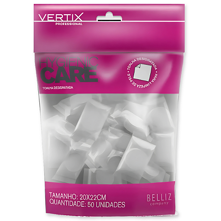 Toalha Desidratada Vertix 50 Unidades