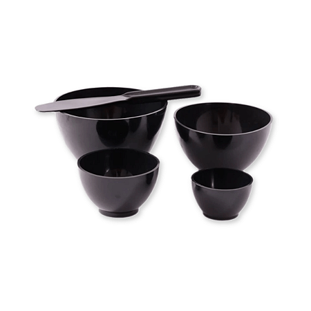Kit 4 Cubetas E 1 Espátula Preto