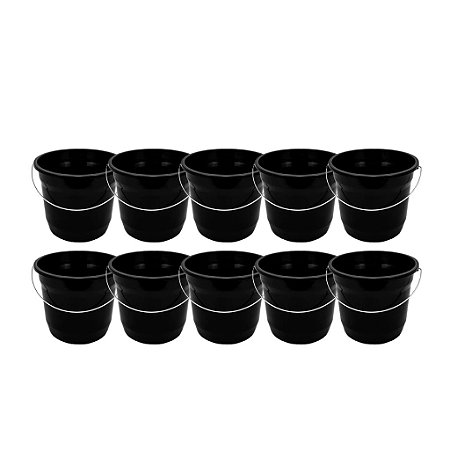 KIT 25 Baldes De Limpeza Casa 5 Litros Alça De Metal Revenda