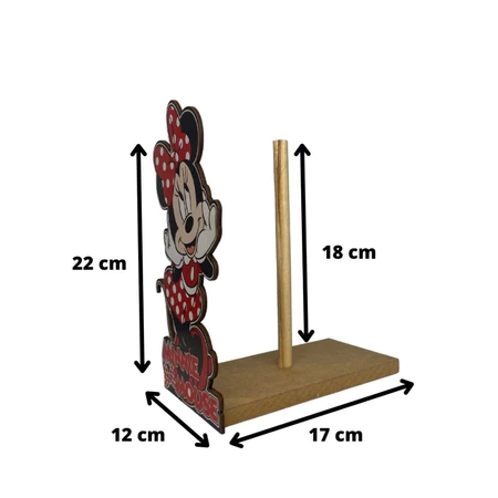 Suporte Porta Rolo Papel Toalha Decoração Minnie Cozinha