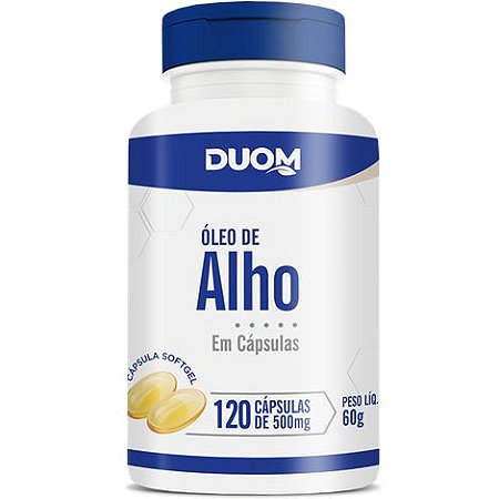 ÓLEO DE ALHO DUOM 500MG 120 CÁPSULAS