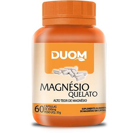 MAGNÉSIO QUELATO 60 CÁPSULAS 500MG DUOM