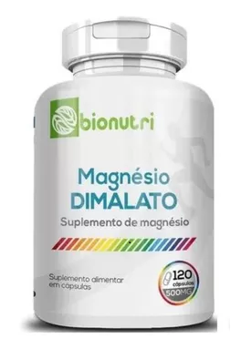 MAGNESIO DIMALATO 120 CÁPSULAS 500MG BIONUTRI