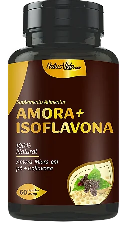 AMORA COM ISOFLAVONA 60 CÁPSULAS 500MG NATUSVIDA
