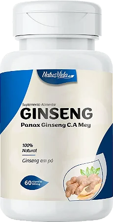 GINSENG 60 CÁPSULAS 500MG NATUSVIDA