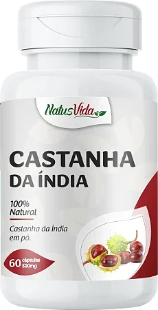 CASTANHA DA ÍNDIA 60 CÁPSULAS 500MG NATUSVIDA