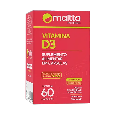VITAMINA D3 2000UI 60 CÁPSULAS MALTTA