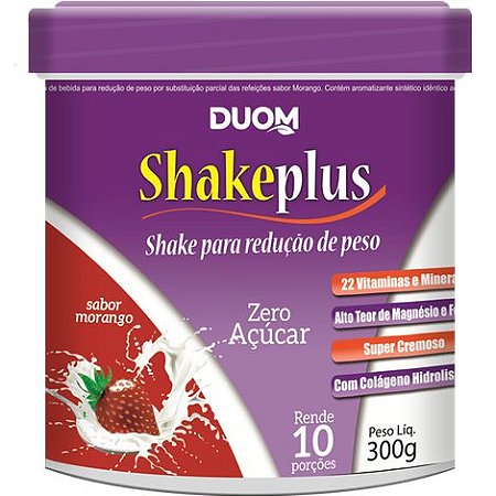 SHAKEPLUS COM MORANGO 300G DUOM