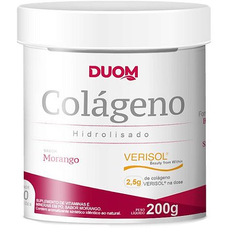 COLÁGENO HIDROLISADO VERISOL 200G MORANGO  DUOM