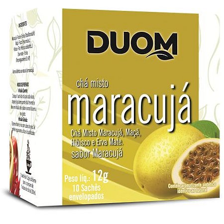 CHÁ MISTO DE MARACUJÁ 10 SACHÊS DUOM