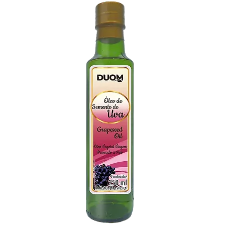 ÓLEO DE SEMENTE DE UVA PRENSADO À FRIO 250 ML DUOM