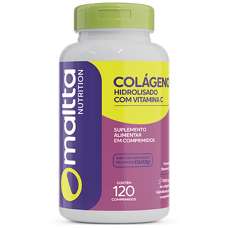 COLÁGENO COM VITAMINA C 1000 MG 120 CÁPSULAS MALTTA