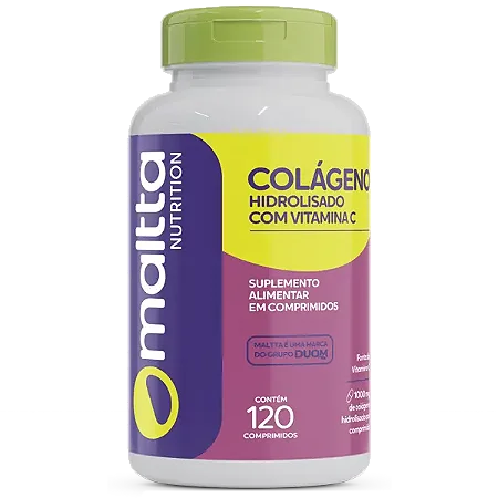 COLÁGENO COM VITAMINA C 1000 MG 120 CÁPSULAS MALTTA