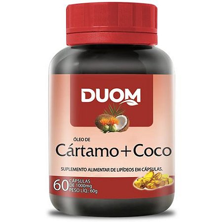 ÓLEO DE COCO + CÁRTAMO 1000MG 60 CÁPSULAS DUOM