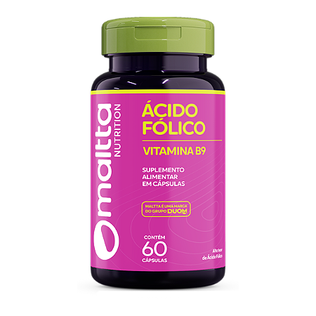 ÁCIDO FÓLICO VITAMINA B9 MALTTA 60 CÁPSULAS 450MG