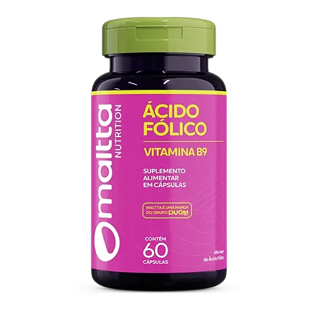ÁCIDO FÓLICO VITAMINA B9 MALTTA 60 CÁPSULAS 450MG