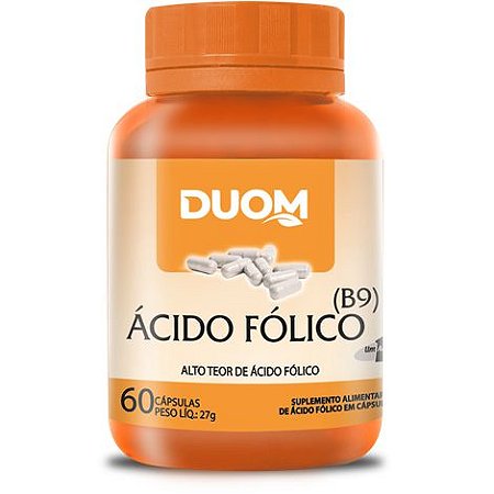 ÁCIDO FÓLICO VITAMINA B9 DUOM 60 CÁPSULAS 450MG