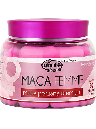 MACA FEMME - MACA PREMIUM 90 CÁPSULAS 550MG UNILIFE