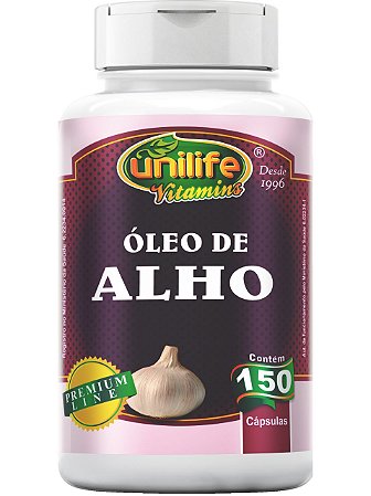 ÓLEO DE ALHO 350 MG 150 CÁPSULAS UNILIFE