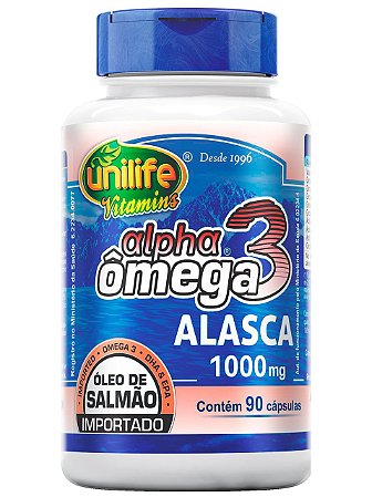 ALFA ÔMEGA ÓLEO DE SALMÃO 1200 MG 90 CÁPSULAS UNILIFE