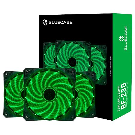 Cooler FAN Bluecase com LED Verde 120mm - BF-23G