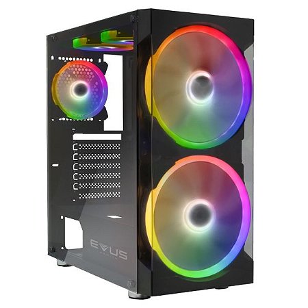 Gabinete Gamer Evus G-20 Superflow c/5 Coolers