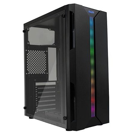 Gabinete Gamer Evus EV-G13 ATX Fita Led RGB e Lateral em acrilico