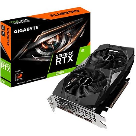 Placa de Vídeo Gigabyte GeForce RTX 2060 D6 6GB GDDR6 192Bit